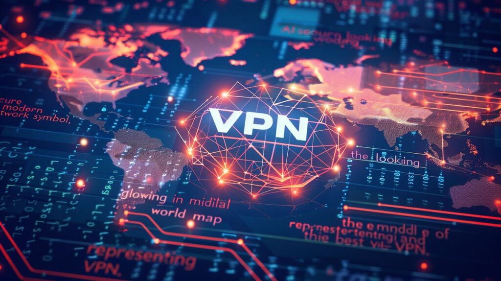 Dijital dünya haritasının ortasında parlayan modern ve güvenli bir VPN ağı simgesi, en iyi VPN ekşi kavramını temsil ediyor