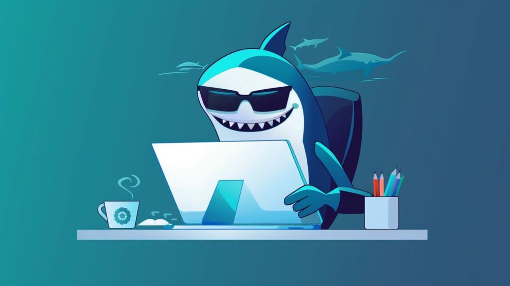 Surfshark VPN logosu ve güvenli internet bağlantısı simgesi